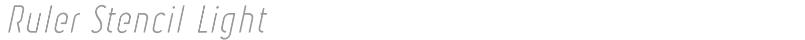 Ruler Stencil font preview